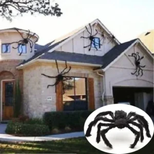 30cm/50cm/75cm/90cm/125cm/150cm/200cm Halloween Giant Black Plush Spider Decoration Haunted House Prop Indoor Outdoor Decor